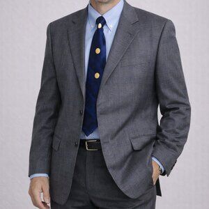 Versini Wool Blend 43R Tartan Pattern Sport Coat